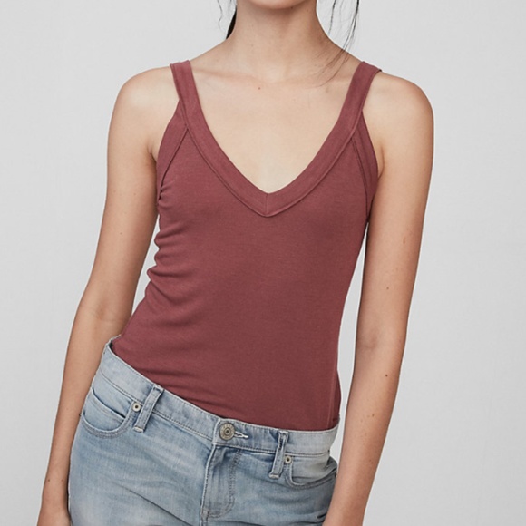 Express Tops - EXPRESS Double Binding V Cami Tank Top Spring